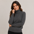 Blusa Cacharrel Feminina Gola Alta Tricô Inverno | Ferrazato