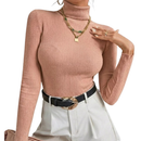 Blusa Feminina Básica Cacharrel Tricô Gola Alta | Ferrazato