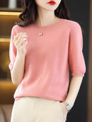 Blusa Feminina Meia Manga de Lã | Ferrazato