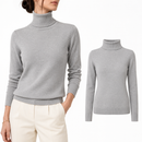 Blusa Feminina Tricô Manga Longa Gola Alta para Inverno | Ferrazato