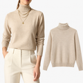 Blusa Feminina Tricô Manga Longa Gola Alta para Inverno | Ferrazato