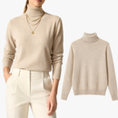 Blusa Feminina Tricô Manga Longa Gola Alta para Inverno | Ferrazato