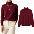 Blusa Feminina Tricô Manga Longa Gola Alta para Inverno | Ferrazato