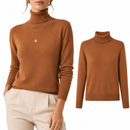 Blusa Feminina Tricô Manga Longa Gola Alta para Inverno | Ferrazato