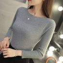 Blusa Feminina de Manga Longa Canelada | Ferrazato