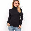 Blusa Feminina de Tricô Gola Alta Cacharrel Básica para Inverno | Ferrazato