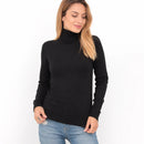 Blusa Feminina de Tricô Gola Alta Cacharrel Básica para Inverno | Ferrazato