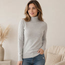 Blusa Feminina de Tricô Gola Alta Cacharrel Básica para Inverno | Ferrazato
