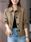 Jaqueta Feminina Vintage Casual | Ferrazato