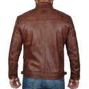 Jaqueta Masculina de Couro com Gola Casual | Ferrazato