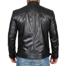 Jaqueta Masculina de Couro com Gola Casual | Ferrazato