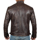 Jaqueta Masculina de Couro com Gola Casual | Ferrazato