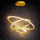  Luminária Pendente LED 3 Anéis Moderna | Ferrazato