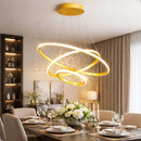  Luminária Pendente LED 3 Anéis Moderna | Ferrazato