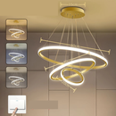  Luminária Pendente LED 3 Anéis Moderna | Ferrazato