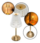 Luminária de Mesa Vintage com Base Dourada e Cúpula Transparente | Ferrazato