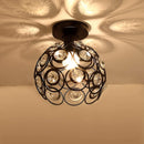 Luminária de Teto em Cristal Moderna com Base Dourada | Ferrazato