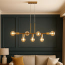 Lustre Pendente Industrial 7 Lâmpadas 68cm em Metal Bivolt | Ferrazato