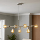 Lustre Pendente Industrial 7 Lâmpadas 68cm em Metal Bivolt | Ferrazato