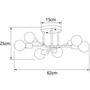 Lustre Pendente Moderno Sputnik com 6 Lâmpadas | Ferrazato