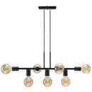 Lustre Pendente Industrial 7 Lâmpadas 68cm em Metal Bivolt | Ferrazato