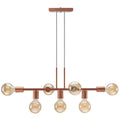 Lustre Pendente Industrial 7 Lâmpadas 68cm em Metal Bivolt | Ferrazato