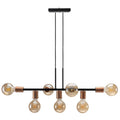Lustre Pendente Industrial 7 Lâmpadas 68cm em Metal Bivolt | Ferrazato
