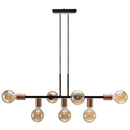 Lustre Pendente Industrial 7 Lâmpadas 68cm em Metal Bivolt | Ferrazato