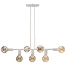Lustre Pendente Industrial 7 Lâmpadas 68cm em Metal Bivolt | Ferrazato