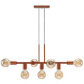 Lustre Pendente Industrial 7 Lâmpadas 68cm em Metal Bivolt | Ferrazato