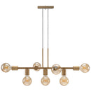 Lustre Pendente Industrial 7 Lâmpadas 68cm em Metal Bivolt | Ferrazato