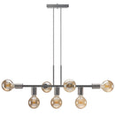 Lustre Pendente Industrial 7 Lâmpadas 68cm em Metal Bivolt | Ferrazato