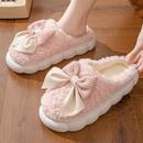 Pantufa Feminina Peluciada com Laço para Inverno | Ferrazato
