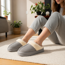 Pantufa Feminina em Camurça Forrada em Lã para Inverno | Ferrazato