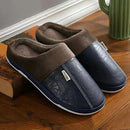 Pantufa Masculina de Couro Impermeável Antiderrapante para Inverno | Ferrazato