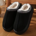Pantufa de Couro Unissex Forrada em Lã Antiderrapante para Inverno | Ferrazato