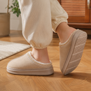 Pantufa de Couro Unissex Forrada em Lã Antiderrapante para Inverno | Ferrazato