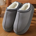 Pantufa de Couro Unissex Forrada em Lã Antiderrapante para Inverno | Ferrazato
