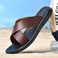 Sandália Masculina Ergonômica de Couro Antiderrapante | Ferrazato