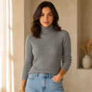 Suéter Cacharrel Feminino Gola Alta Tricô | Ferrazato