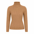 Suéter Feminino Gola Alta em Tricô Trançado para Inverno | Ferrazato
