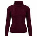 Suéter Feminino Gola Alta em Tricô Trançado para Inverno | Ferrazato