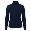 Suéter Feminino Gola Alta em Tricô Trançado para Inverno | Ferrazato
