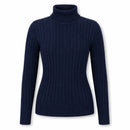 Suéter Feminino Gola Alta em Tricô Trançado para Inverno | Ferrazato