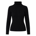 Suéter Feminino Gola Alta em Tricô Trançado para Inverno | Ferrazato