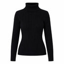 Suéter Feminino Gola Alta em Tricô Trançado para Inverno | Ferrazato