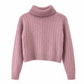 Suéter Feminino de Inverno em Tricô com Estampa Geométrica | Ferrazato