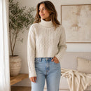 Suéter Feminino de Inverno em Tricô com Estampa Geométrica | Ferrazato