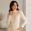 Suéter Feminino de Tricô Elegante com Botões para Inverno | Ferrazato