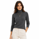 Suéter Feminino em Tricô Gola Alta para Inverno | Ferrazato